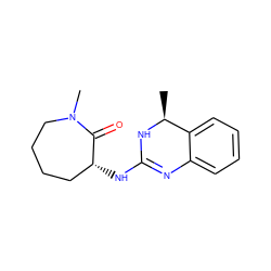 C[C@@H]1NC(N[C@@H]2CCCCN(C)C2=O)=Nc2ccccc21 ZINC000029130918