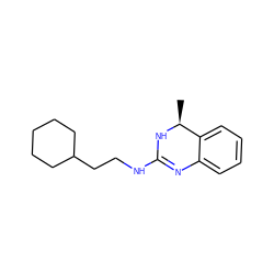 C[C@@H]1NC(NCCC2CCCCC2)=Nc2ccccc21 ZINC000029130829