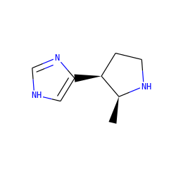 C[C@@H]1NCC[C@@H]1c1c[nH]cn1 ZINC000013902685