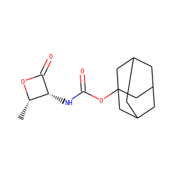 C[C@@H]1OC(=O)[C@@H]1NC(=O)OC12CC3CC(CC(C3)C1)C2 ZINC000216082200