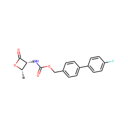 C[C@@H]1OC(=O)[C@@H]1NC(=O)OCc1ccc(-c2ccc(F)cc2)cc1 ZINC000299828097