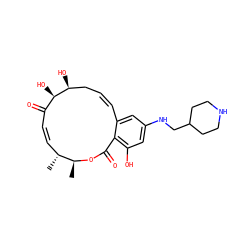 C[C@@H]1OC(=O)c2c(O)cc(NCC3CCNCC3)cc2/C=C/C[C@H](O)[C@H](O)C(=O)/C=C\[C@H]1C ZINC000201701058