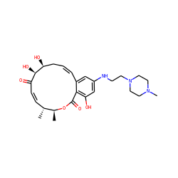 C[C@@H]1OC(=O)c2c(O)cc(NCCN3CCN(C)CC3)cc2/C=C/C[C@H](O)[C@H](O)C(=O)/C=C\[C@H]1C ZINC000201703520