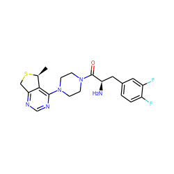 C[C@@H]1SCc2ncnc(N3CCN(C(=O)[C@H](N)Cc4ccc(F)c(F)c4)CC3)c21 ZINC000066058869