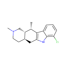 C[C@@H]1c2c([nH]c3c(Cl)cccc23)C[C@H]2CCN(C)C[C@H]12 ZINC000073164919