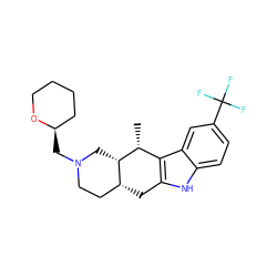C[C@@H]1c2c([nH]c3ccc(C(F)(F)F)cc23)C[C@@H]2CCN(C[C@@H]3CCCCO3)C[C@@H]21 ZINC000073163519