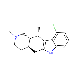 C[C@@H]1c2c([nH]c3cccc(Cl)c23)C[C@H]2CCN(C)C[C@H]12 ZINC000073165379