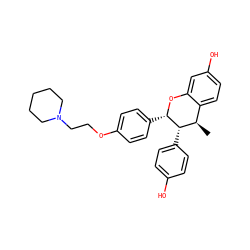 C[C@@H]1c2ccc(O)cc2O[C@@H](c2ccc(OCCN3CCCCC3)cc2)[C@H]1c1ccc(O)cc1 ZINC000028344966