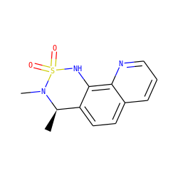 C[C@@H]1c2ccc3cccnc3c2NS(=O)(=O)N1C ZINC000205635402