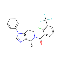 C[C@@H]1c2ncn(-c3ccccc3)c2CCN1C(=O)c1cccc(C(F)(F)F)c1Cl ZINC000218520630