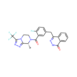 C[C@@H]1c2nnc(C(F)(F)F)n2CCN1C(=O)c1cc(Cc2n[nH]c(=O)c3ccccc23)ccc1F ZINC000208116557