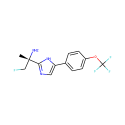 C[C@](N)(CF)c1ncc(-c2ccc(OC(F)(F)F)cc2)[nH]1 ZINC001772575728
