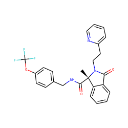 C[C@]1(C(=O)NCc2ccc(OC(F)(F)F)cc2)c2ccccc2C(=O)N1CCc1ccccn1 ZINC000095553715