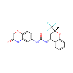C[C@]1(C(F)(F)F)C[C@@H](NC(=O)Nc2ccc3c(c2)NC(=O)CO3)c2ccccc2O1 ZINC000143493355