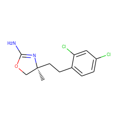 C[C@]1(CCc2ccc(Cl)cc2Cl)COC(N)=N1 ZINC000148516181