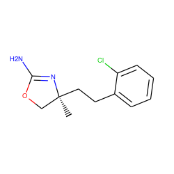 C[C@]1(CCc2ccccc2Cl)COC(N)=N1 ZINC000117266541