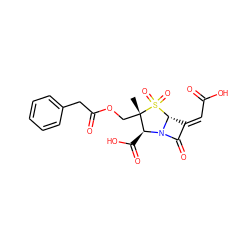 C[C@]1(COC(=O)Cc2ccccc2)[C@H](C(=O)O)N2C(=O)/C(=C/C(=O)O)[C@H]2S1(=O)=O ZINC000026159449