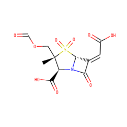C[C@]1(COC=O)[C@H](C(=O)O)N2C(=O)/C(=C/C(=O)O)[C@H]2S1(=O)=O ZINC000026148522