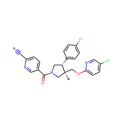 C[C@]1(COc2ccc(Cl)cn2)CN(C(=O)c2ccc(C#N)nc2)C[C@@H]1c1ccc(Cl)cc1 ZINC000096170453