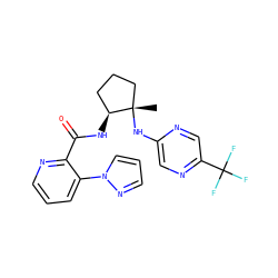 C[C@]1(Nc2cnc(C(F)(F)F)cn2)CCC[C@@H]1NC(=O)c1ncccc1-n1cccn1 ZINC001772624347