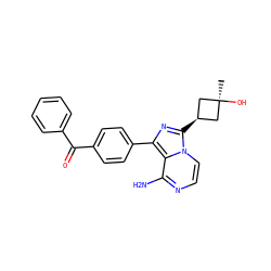 C[C@]1(O)C[C@@H](c2nc(-c3ccc(C(=O)c4ccccc4)cc3)c3c(N)nccn32)C1 ZINC000100618682