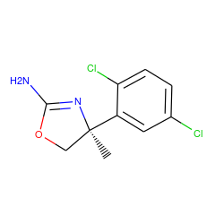 C[C@]1(c2cc(Cl)ccc2Cl)COC(N)=N1 ZINC000083964377