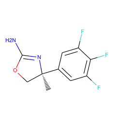C[C@]1(c2cc(F)c(F)c(F)c2)COC(N)=N1 ZINC000169698868