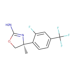 C[C@]1(c2ccc(C(F)(F)F)cc2F)COC(N)=N1 ZINC000149032968