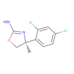 C[C@]1(c2ccc(Cl)cc2Cl)COC(N)=N1 ZINC000083964797