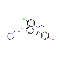 C[C@]1(c2ccc(OCCN3CCCC3)cc2)c2ccc(O)cc2CCN1c1ccc(Cl)cc1 ZINC000013523317