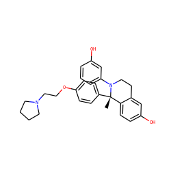 C[C@]1(c2ccc(OCCN3CCCC3)cc2)c2ccc(O)cc2CCN1c1cccc(O)c1 ZINC000013523352