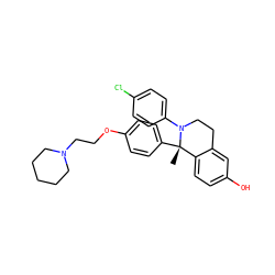 C[C@]1(c2ccc(OCCN3CCCCC3)cc2)c2ccc(O)cc2CCN1c1ccc(Cl)cc1 ZINC000013523324