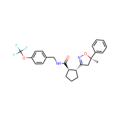 C[C@]1(c2ccccc2)CC([C@@H]2CCC[C@H]2C(=O)NCc2ccc(OC(F)(F)F)cc2)=NO1 ZINC000045318585