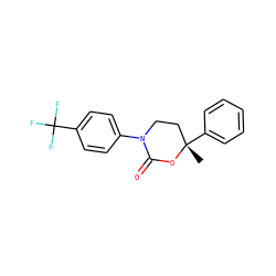 C[C@]1(c2ccccc2)CCN(c2ccc(C(F)(F)F)cc2)C(=O)O1 ZINC000072114608