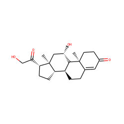 C[C@]12C[C@H](O)[C@H]3[C@@H](CCC4=CC(=O)CC[C@@]43C)[C@@H]1CC[C@@H]2C(=O)CO ZINC000013513592