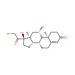C[C@]12C[C@H](O)[C@H]3[C@H](CCC4=CC(=O)CC[C@@]43C)[C@@H]1CC[C@]2(O)C(=O)CO ZINC000012358797