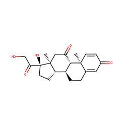 C[C@]12CC(=O)[C@H]3[C@@H](CCC4=CC(=O)C=C[C@@]43C)[C@@H]1CC[C@]2(O)C(=O)CO ZINC000003875357
