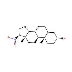 C[C@]12CC[C@@H](O)C[C@@H]1CC[C@@H]1[C@@H]2CC[C@]2(C)[C@@H]([N+](=O)[O-])CC[C@H]12 ZINC000096175837