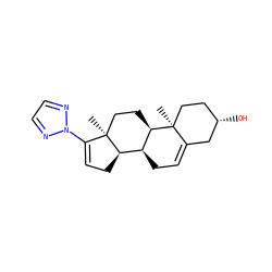 C[C@]12CC[C@@H]3[C@@H](CC=C4C[C@@H](O)CC[C@@]43C)[C@H]1CC=C2n1nccn1 ZINC000026396626