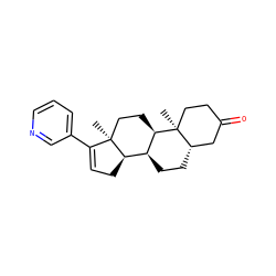 C[C@]12CC[C@@H]3[C@@H](CC[C@H]4CC(=O)CC[C@@]43C)[C@H]1CC=C2c1cccnc1 ZINC000026498312