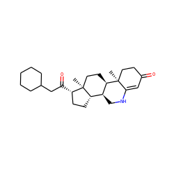 C[C@]12CC[C@@H]3[C@@H](CNC4=CC(=O)CC[C@@]43C)[C@@H]1CC[C@@H]2C(=O)CC1CCCCC1 ZINC000026404328