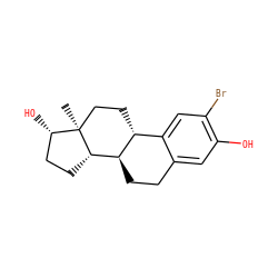 C[C@]12CC[C@@H]3c4cc(Br)c(O)cc4CC[C@H]3[C@@H]1CC[C@@H]2O ZINC000013651794