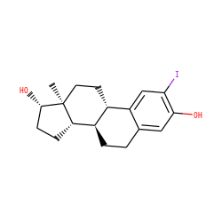 C[C@]12CC[C@@H]3c4cc(I)c(O)cc4CC[C@H]3[C@@H]1CC[C@@H]2O ZINC000005764424