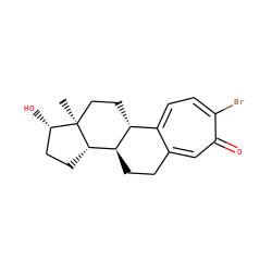 C[C@]12CC[C@@H]3c4ccc(Br)c(=O)cc4CC[C@H]3[C@@H]1CC[C@@H]2O ZINC000013766669