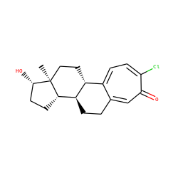 C[C@]12CC[C@@H]3c4ccc(Cl)c(=O)cc4CC[C@H]3[C@@H]1CC[C@@H]2O ZINC000013766671