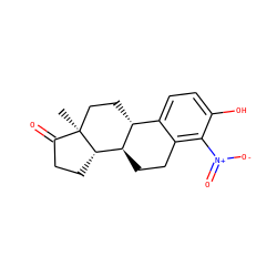C[C@]12CC[C@@H]3c4ccc(O)c([N+](=O)[O-])c4CC[C@H]3[C@@H]1CCC2=O ZINC000030729207