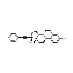 C[C@]12CC[C@@H]3c4ccc(O)cc4CC[C@H]3[C@@H]1CC[C@@]2(O)C#Cc1ccccc1 ZINC000013650898