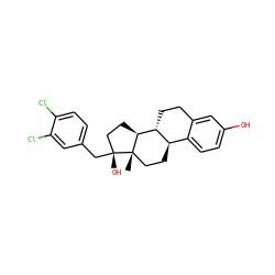 C[C@]12CC[C@@H]3c4ccc(O)cc4CC[C@H]3[C@@H]1CC[C@@]2(O)Cc1ccc(Cl)c(Cl)c1 ZINC000013835225
