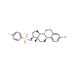 C[C@]12CC[C@@H]3c4ccc(O)cc4CC[C@H]3[C@@H]1CC[C@@H]2NS(=O)(=O)c1ccc(F)cc1 ZINC000082157117