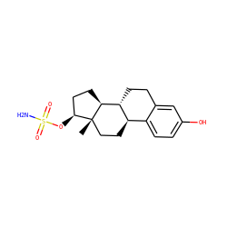 C[C@]12CC[C@@H]3c4ccc(O)cc4CC[C@H]3[C@@H]1CC[C@@H]2OS(N)(=O)=O ZINC000013520264